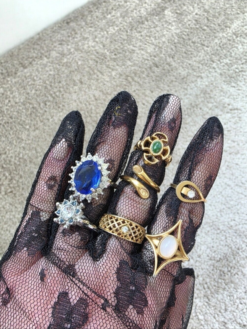 Vintage Avon, Sarah Coventry & NOS Rings 21pc Lot | Cottagecore Coquette Rings - Picture 11 of 17
